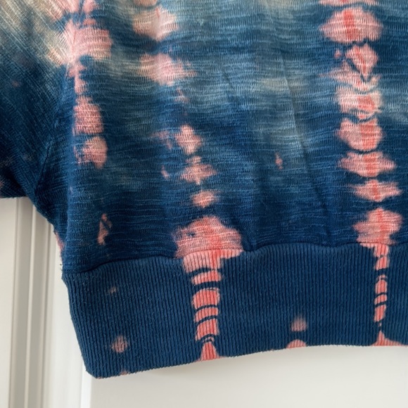 Hard Tail Tie-Dye Oversized Cropped Rayon Knit Sweater/ Top w Dolman Sleeves - Picture 6 of 14